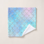 Hübsche Meerjungenskala Badhandtuch Set (Waschlappen)