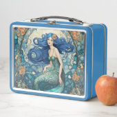 Hübsche Meerjungfrau Art Nouveau Art Deco Metall Brotdose (Beispiel)