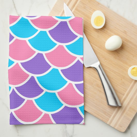 Hübsche Meerjungfrau im Herzen Geschirrtuch (Viertel Falte)