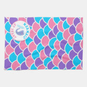 Hübsche Meerjungfrau im Herzen Geschirrtuch (Horizontal)