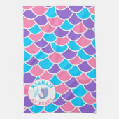 Hübsche Meerjungfrau im Herzen Geschirrtuch (Vertikal)