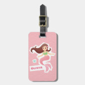 Hübsche Meerjungfrau Personalisiert Reisen Gepäckanhänger (Vorderseite vertikal)