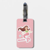 Hübsche Meerjungfrau Personalisiert Reisen Gepäckanhänger (Rückseite vertikal)