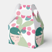 Hübsche Meerjungfrau Pink und grüne Confetti Geschenkschachtel (Rückseite)