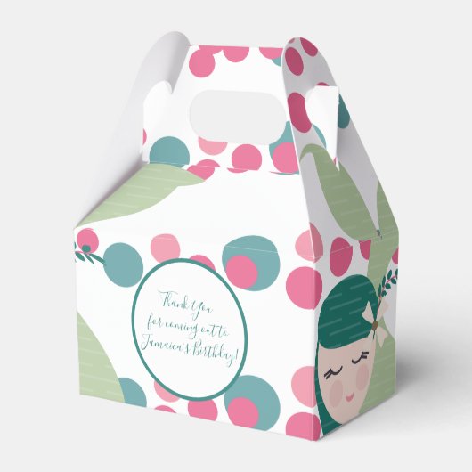 Hübsche Meerjungfrau Pink und grüne Confetti Geschenkschachtel (Vorderseite)