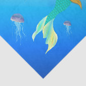 Hübsche Meerjungfrau Prinzessin Baden an der Oberf Seidenpapier (Ausschnitt)