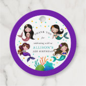 Hübsche Meerjungfrauen unter dem Meer Geburtstag Geschenkanhänger (Vorderseite)