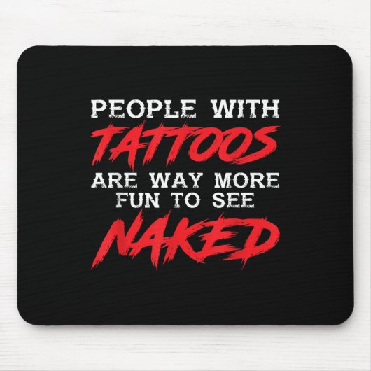 Hübsche Menschen mit Tattoos _ Tattoooot eingetauc Mousepad (Vorne)