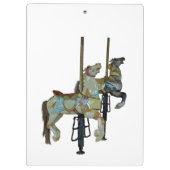 Hübsche Mergo Round Carousel Horses Clipboard Klemmbrett (Rückseite)