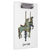 Hübsche Mergo Round Carousel Horses Clipboard Klemmbrett (Rechts)