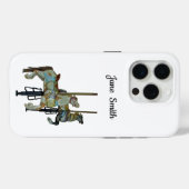 Hübsche Mergo Round Carousel Pferde Case-Mate iPhone Hülle (Rückseite (Horizontal))