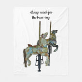 Hübsche Mergo Round Carousel Pferde Fleecedecke (Vorderseite)