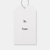 Hübsche Mergo Round Carousel Pferde Geschenkmarke Geschenkanhänger (Rückseite)