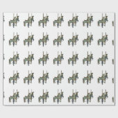 Hübsche Mergo Round Carousel Pferde Geschenkpapier (Flach)