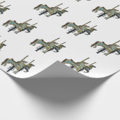 Hübsche Mergo Round Carousel Pferde Geschenkpapier (Ecke)