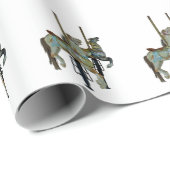 Hübsche Mergo Round Carousel Pferde Geschenkpapier (Rolleneckpunkt)