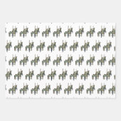 Hübsche Mergo Round Carousel Pferde Geschenkpapier Set (Vorderseite 3)