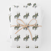 Hübsche Mergo Round Carousel Pferde Geschenkpapier Set (Beispiel)