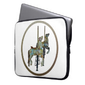 Hübsche Mergo Round Carousel Pferde Laptopschutzhülle (Vorderseite Links)