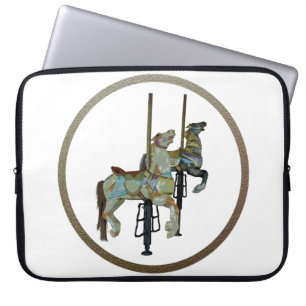 Hübsche Mergo Round Carousel Pferde Laptopschutzhülle