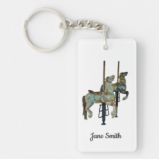 Hübsche Mergo Round Carousel Pferde Schlüsselanhänger (Vorderseite)