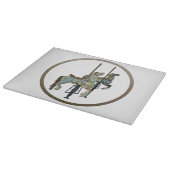 Hübsche Mergo Round Carousel Pferde Schneidebrett (Ecke)