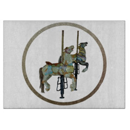 Hübsche Mergo Round Carousel Pferde Schneidebrett