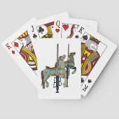 Hübsche Mergo Round Carousel Pferde Spielkarten (Rückseite)