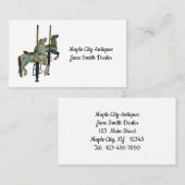 Hübsche Mergo Round Carousel Pferde Visitenkarte (Vorne/Hinten)