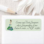 Hübsche Mermaid Address Labels Iridescent farblich (Insitu)