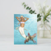 Hübsche Mermaid Postkarte (Stehend Vorderseite)