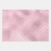 Hübsche Mermaid-Skala Glitzer Lila Blue Geschenkpapier Set (Vorderseite 2)