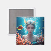 Hübsche Mermaid unter Wasser Magnet (Vorderseite/Rückseite)