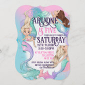 Hübsche Mermaids Einladungen (Vorne/Hinten)