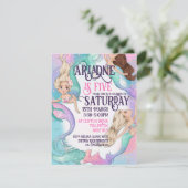 Hübsche Mermaids Einladungen (Stehend Vorderseite)