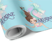 Hübsche Mermaids Geschenkpapier (Rolleneckpunkt)