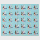 Hübsche Mermaids Geschenkpapier (Flach)