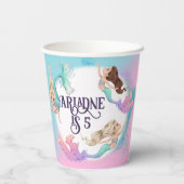 Hübsche Mermaids-Papiersorten Pappbecher (Rückseite)