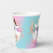 Hübsche Mermaids-Papiersorten Pappbecher (Links)