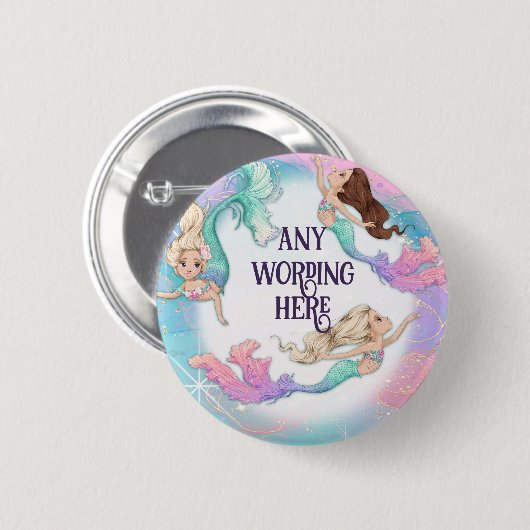 Hübsche Mermaids Stickers Button (Vorne & Hinten)