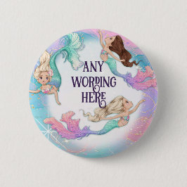 Hübsche Mermaids Stickers Button