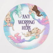 Hübsche Mermaids Stickers Etiketten (Design 2)