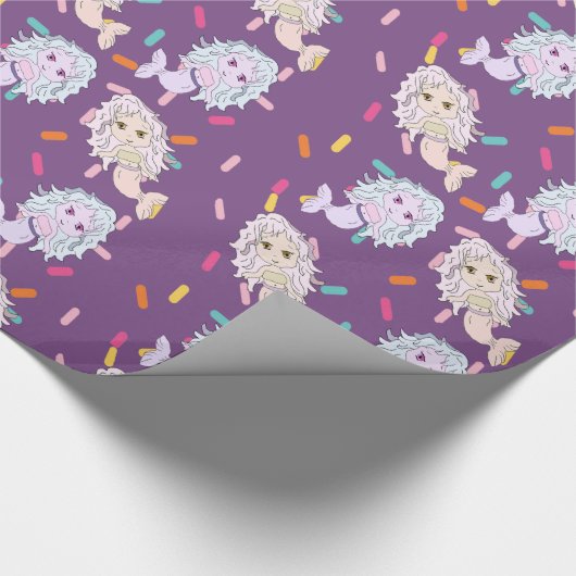 Hübsche Mermaids und Candy Sprinkles Geschenkwrap Geschenkpapier (Ecke)