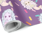 Hübsche Mermaids und Candy Sprinkles Geschenkwrap Geschenkpapier (Rolleneckpunkt)