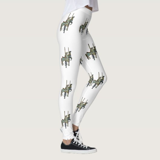 Hübsche Merry Go Round Carousel Pferde Frauen Leggings (Rechts)