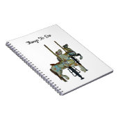 Hübsche Merry Go Round Karussell Pferde Spirale Notizblock (Rechte Seite)