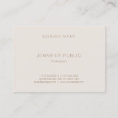 Hübsche Minimalistische Berufliche Vorlage Moderne Visitenkarte (Rückseite)