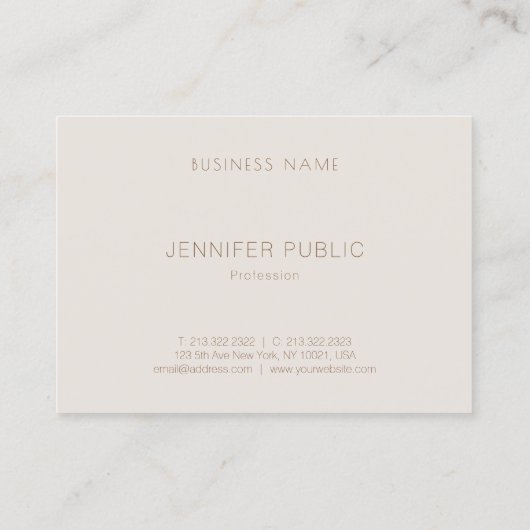 Hübsche Minimalistische Berufliche Vorlage Moderne Visitenkarte (Rückseite)