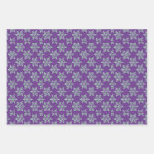 Hübsche Minimalistische Schneeflocken Geschenkpapier Set (Vorderseite 2)