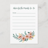 Hübsche Minzbeutel Blütendusche Blütenmassage Baby Hinweiskarte (Vorderseite)